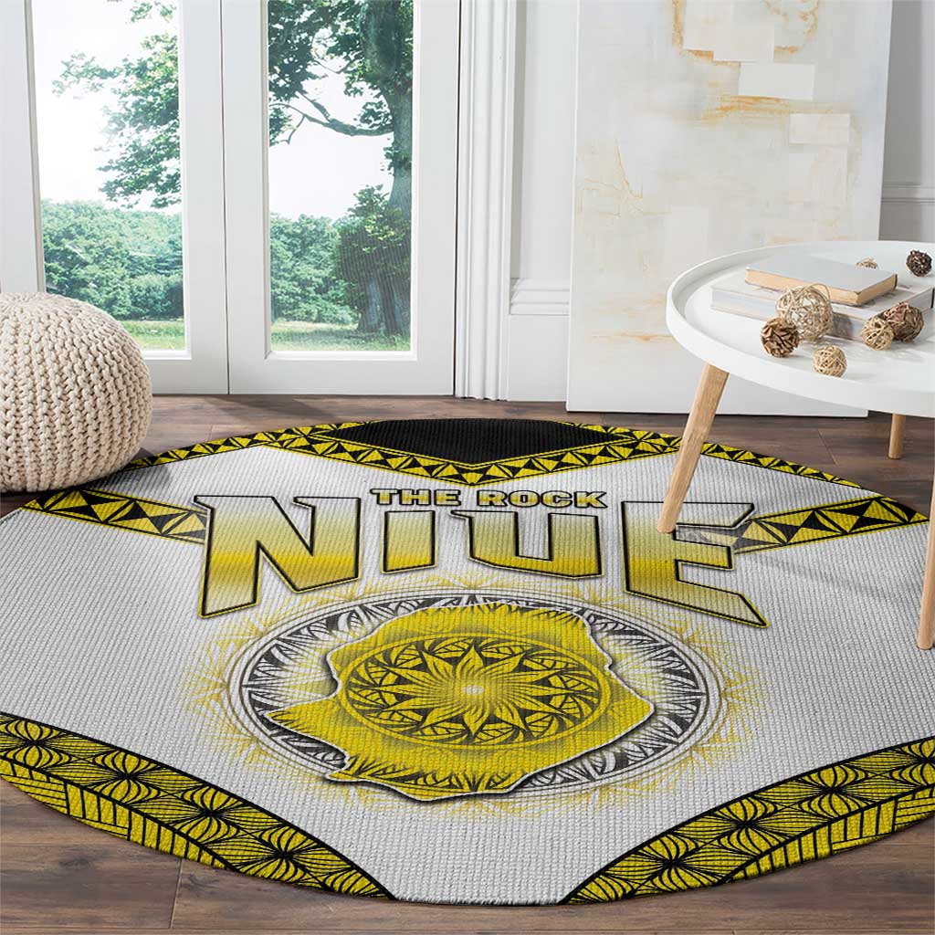 Niue The Rock Of Polynesia Round Carpet Peniamina Gospel Day Yellow Version LT05 - Polynesian Pride