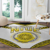 Niue The Rock Of Polynesia Round Carpet Peniamina Gospel Day Yellow Version LT05 - Polynesian Pride