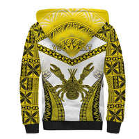 Personalised Niue The Rock Of Polynesia Sherpa Hoodie Peniamina Gospel Day Yellow Version