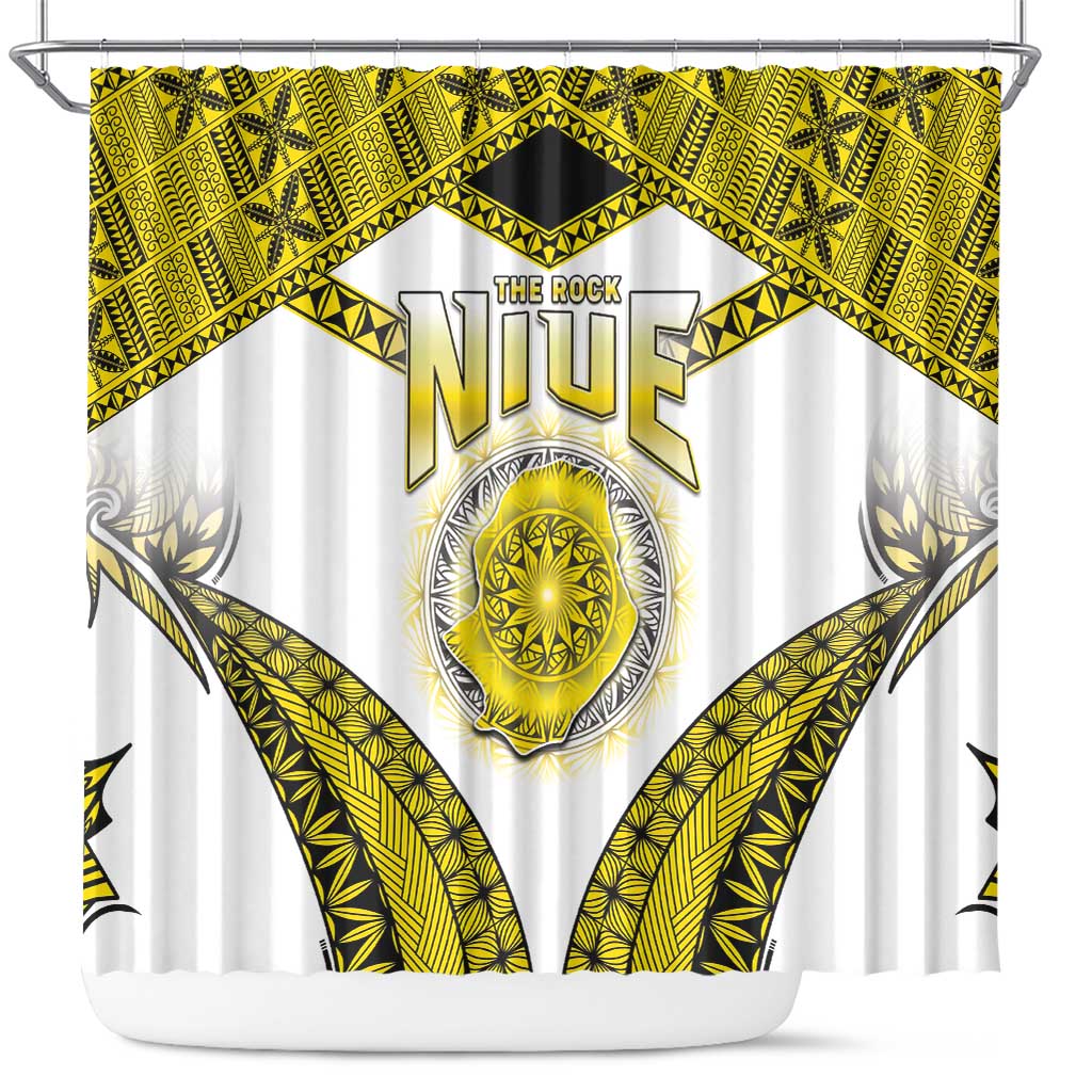 Niue The Rock Of Polynesia Shower Curtain Peniamina Gospel Day Yellow Version