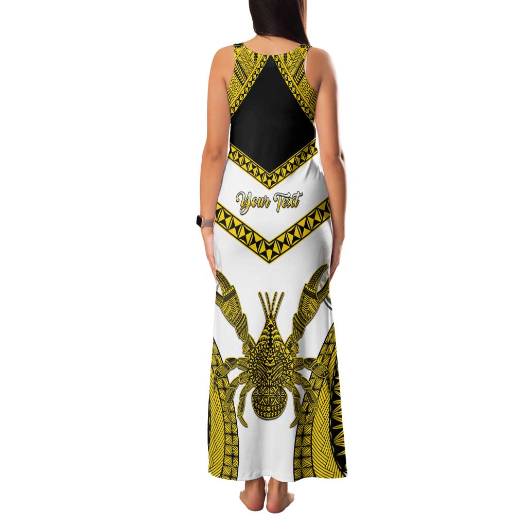 Personalised Niue The Rock Of Polynesia Tank Maxi Dress Peniamina Gospel Day Yellow Version LT05 - Polynesian Pride