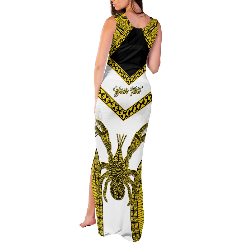 Personalised Niue The Rock Of Polynesia Tank Maxi Dress Peniamina Gospel Day Yellow Version LT05 - Polynesian Pride