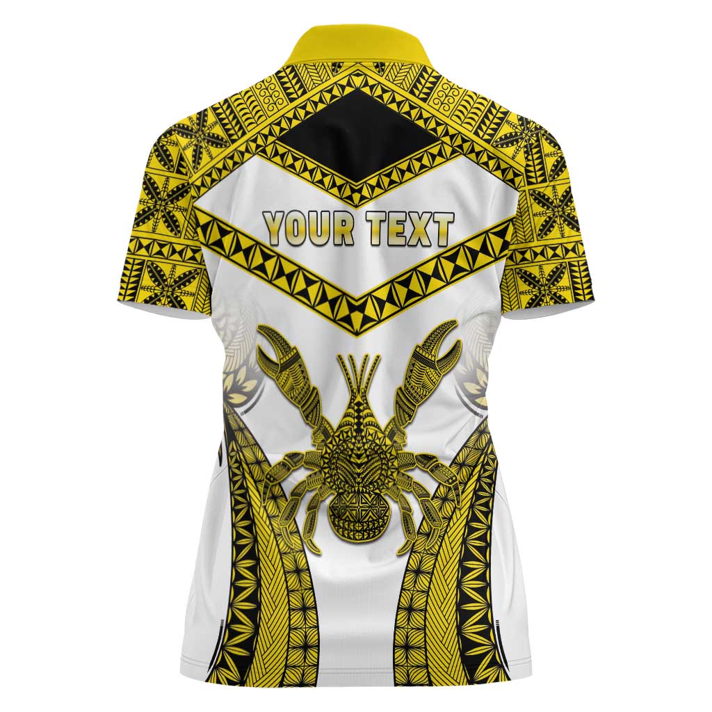 Personalised Niue The Rock Of Polynesia Women Polo Shirt Peniamina Gospel Day Yellow Version