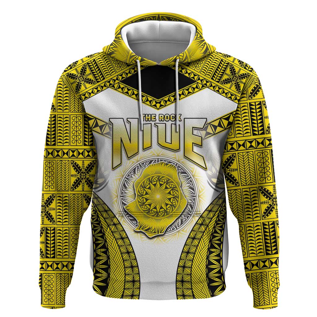 Personalised Niue The Rock Of Polynesia Zip Hoodie Peniamina Gospel Day Yellow Version LT05 Pullover Hoodie Yellow - Polynesian Pride
