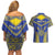 Personalised Niue The Rock Of Polynesia Couples Matching Off Shoulder Short Dress and Hawaiian Shirt Peniamina Gospel Day Blue Version