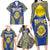 Personalised Niue The Rock Of Polynesia Family Matching Long Sleeve Bodycon Dress and Hawaiian Shirt Peniamina Gospel Day Blue Version