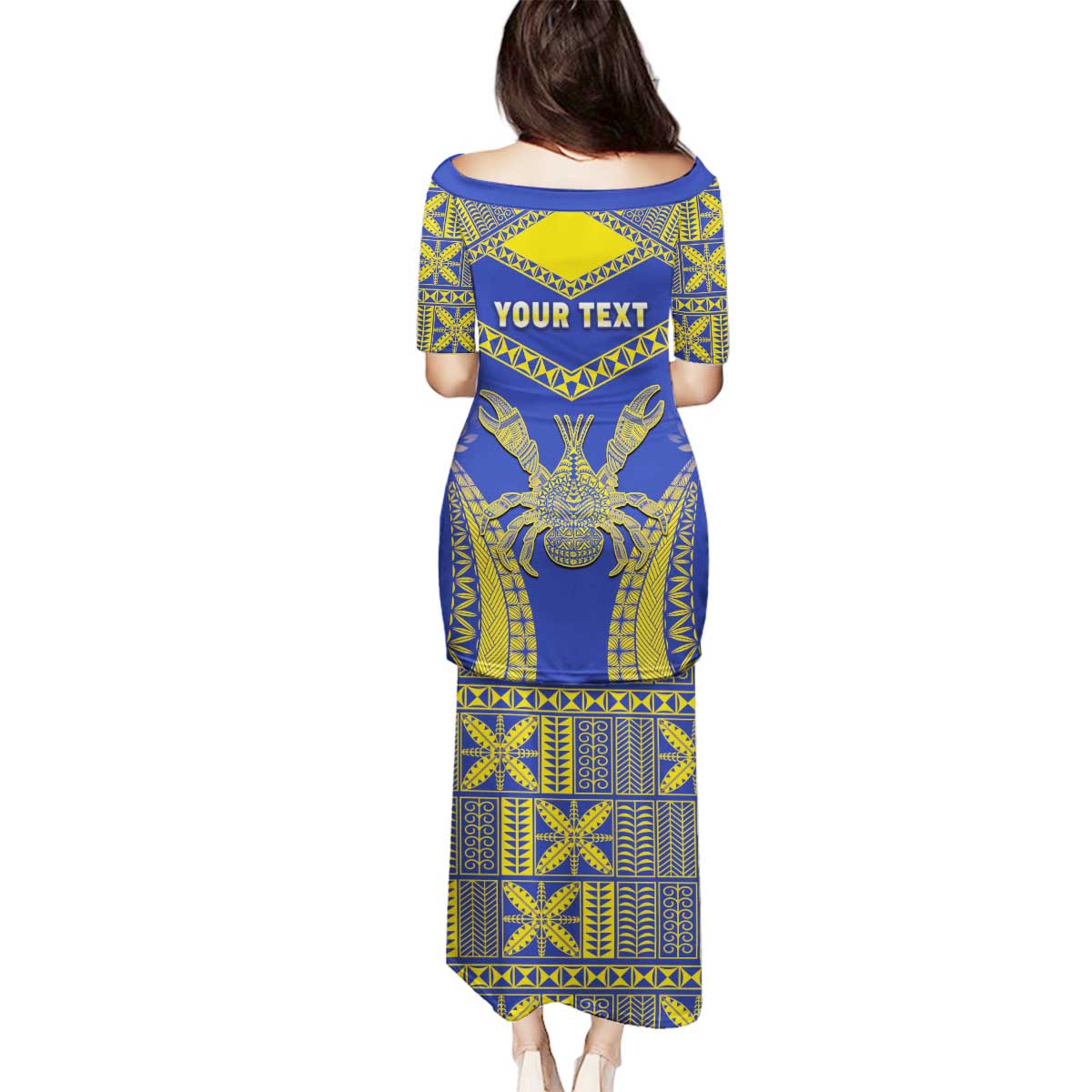 Personalised Niue The Rock Of Polynesia Family Matching Puletasi and Hawaiian Shirt Peniamina Gospel Day Blue Version LT05 - Polynesian Pride