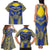 Personalised Niue The Rock Of Polynesia Family Matching Tank Maxi Dress and Hawaiian Shirt Peniamina Gospel Day Blue Version