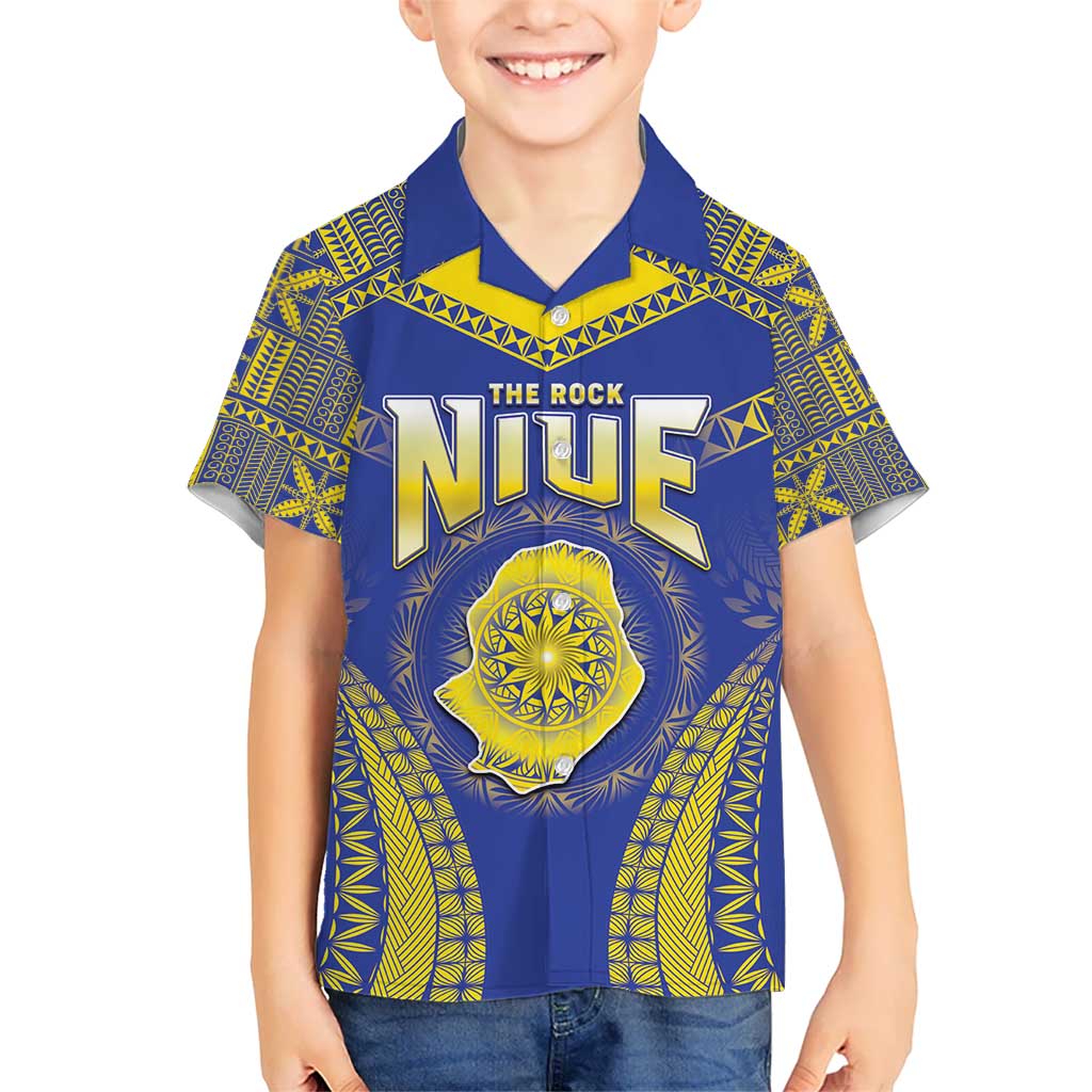 Personalised Niue The Rock Of Polynesia Kid Hawaiian Shirt Peniamina Gospel Day Blue Version LT05 Kid Blue - Polynesian Pride