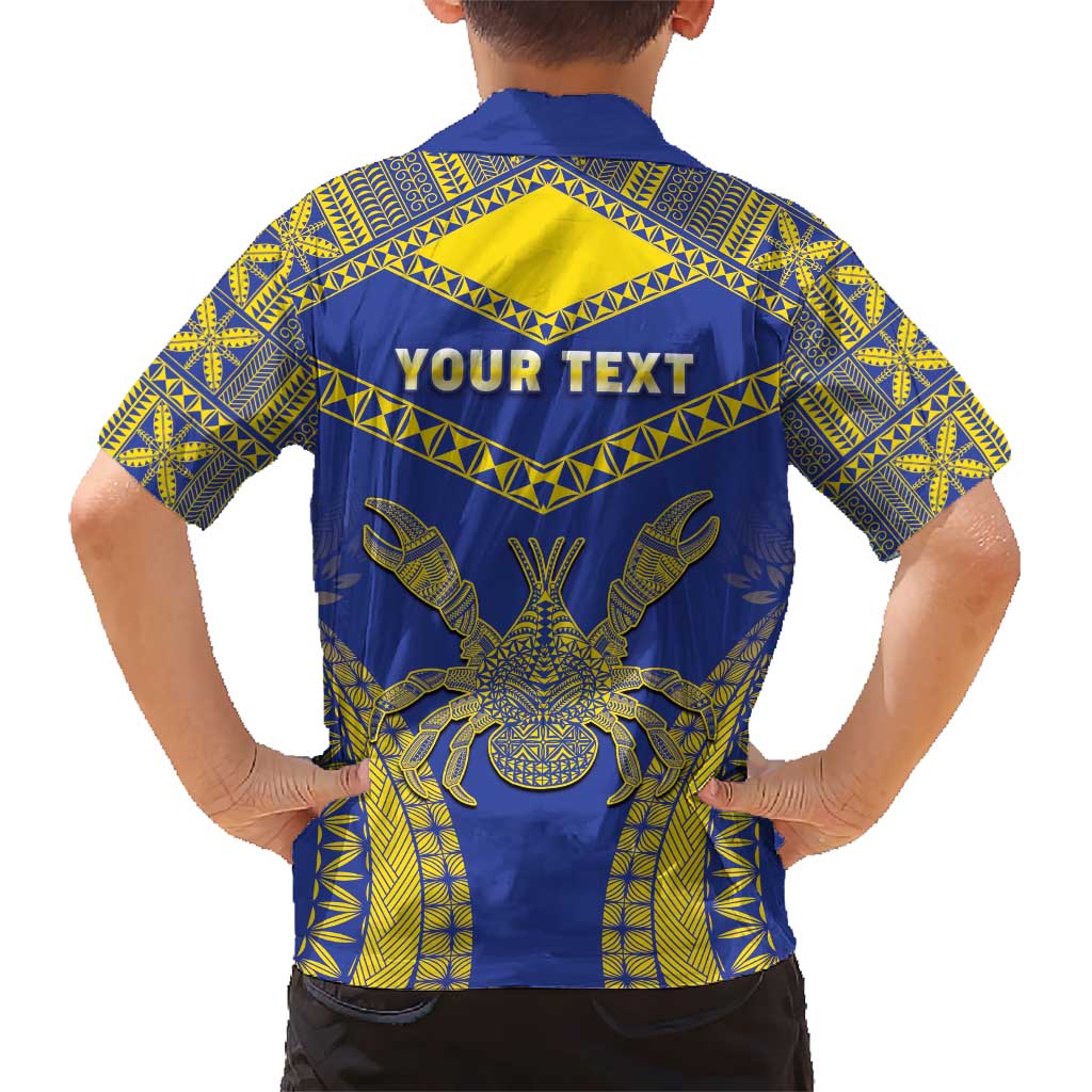 Personalised Niue The Rock Of Polynesia Kid Hawaiian Shirt Peniamina Gospel Day Blue Version LT05 - Polynesian Pride