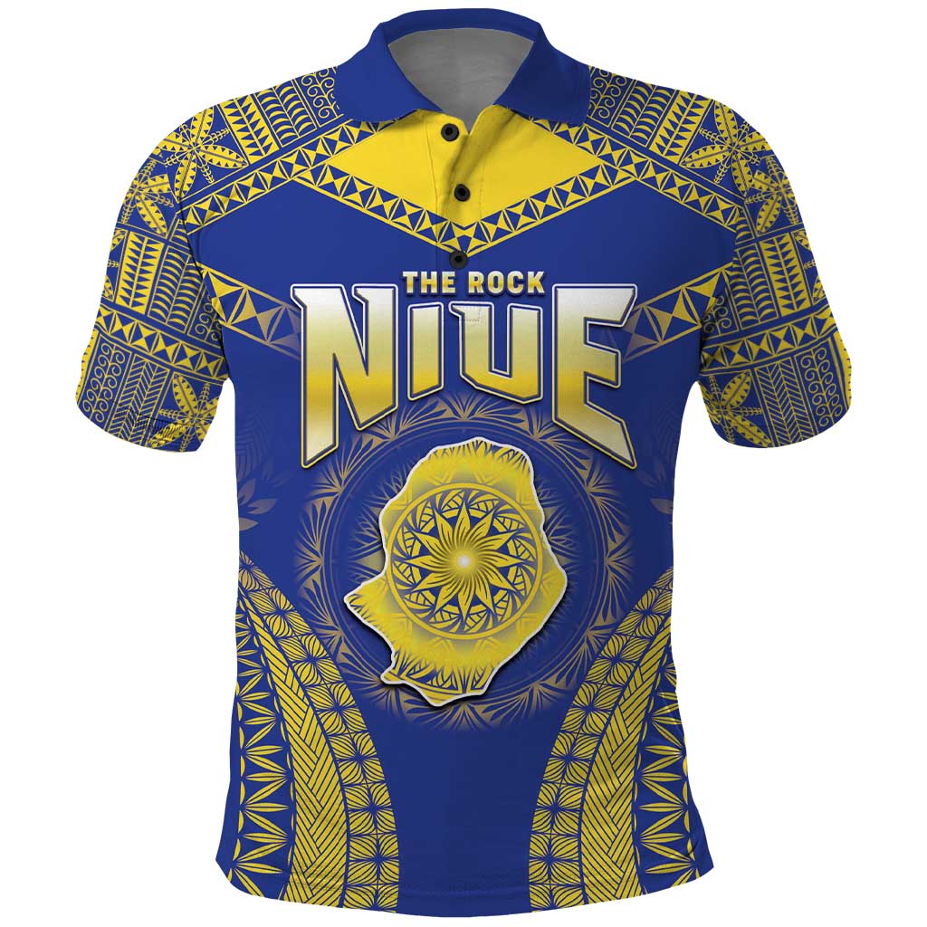 Personalised Niue The Rock Of Polynesia Polo Shirt Peniamina Gospel Day Blue Version