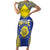 Personalised Niue The Rock Of Polynesia Short Sleeve Bodycon Dress Peniamina Gospel Day Blue Version