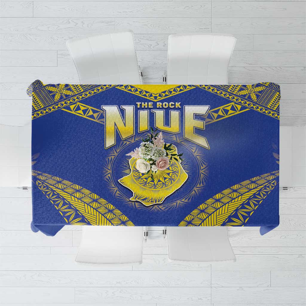 Niue The Rock Of Polynesia Tablecloth Peniamina Gospel Day Blue Version LT05 Blue - Polynesian Pride