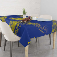 Niue The Rock Of Polynesia Tablecloth Peniamina Gospel Day Blue Version LT05 - Polynesian Pride