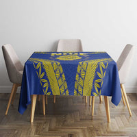 Niue The Rock Of Polynesia Tablecloth Peniamina Gospel Day Blue Version LT05 - Polynesian Pride