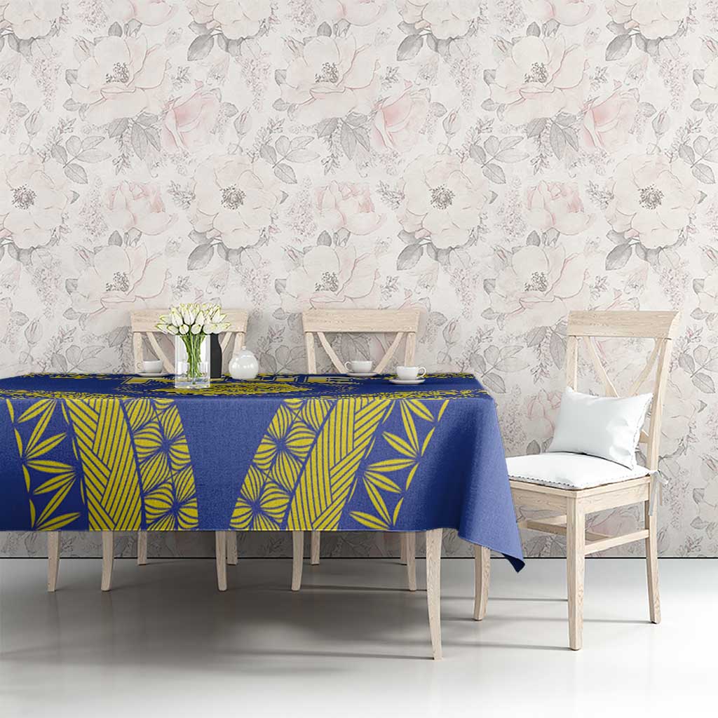 Niue The Rock Of Polynesia Tablecloth Peniamina Gospel Day Blue Version LT05 - Polynesian Pride