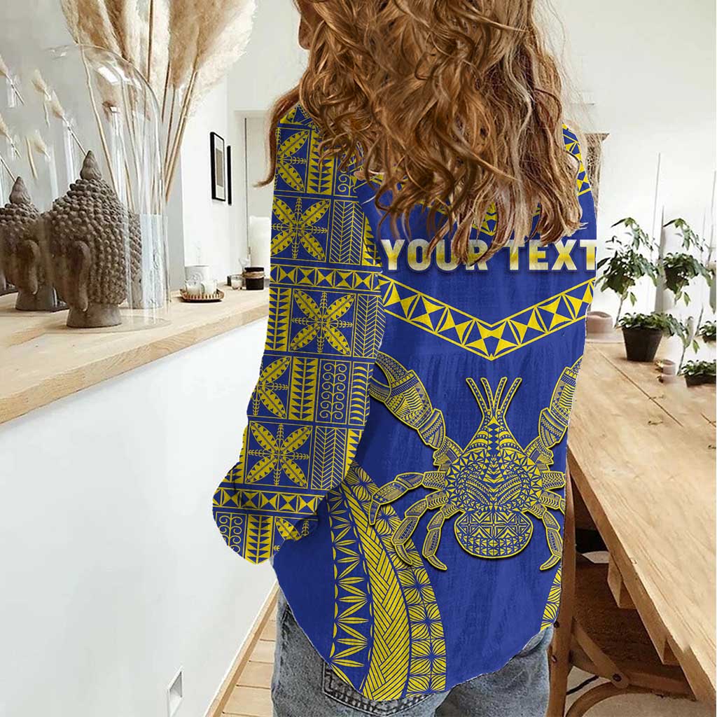 Personalised Niue The Rock Of Polynesia Women Casual Shirt Peniamina Gospel Day Blue Version LT05 - Polynesian Pride