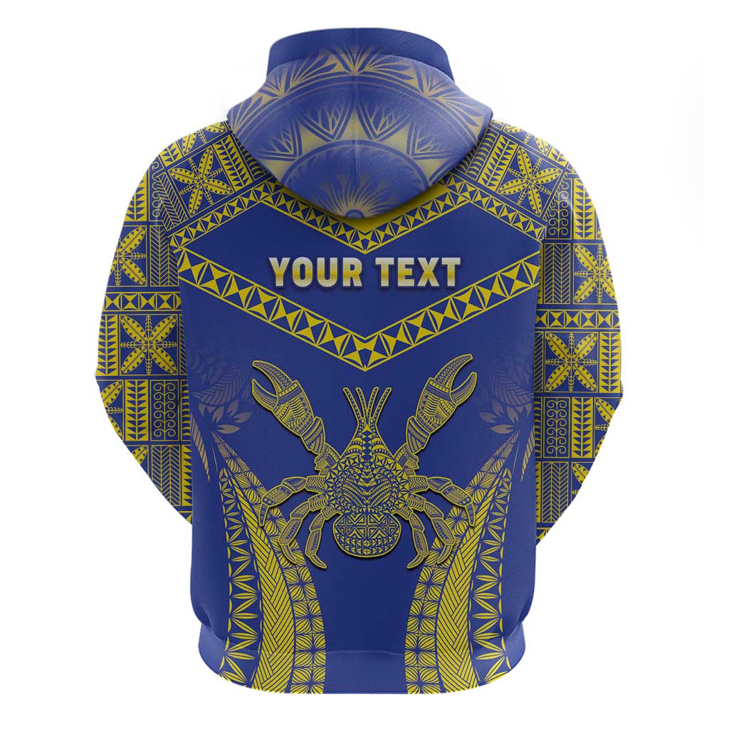Personalised Niue The Rock Of Polynesia Zip Hoodie Peniamina Gospel Day Blue Version LT05 - Polynesian Pride