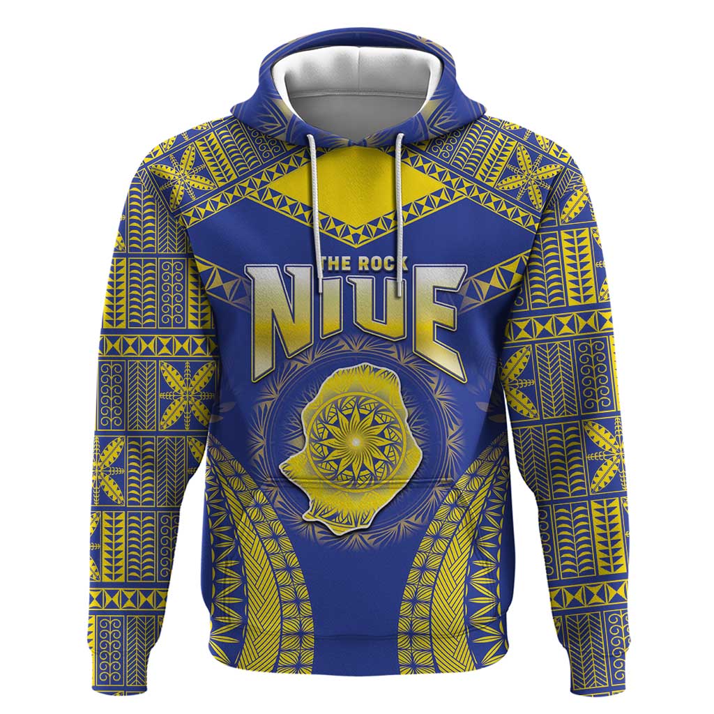Personalised Niue The Rock Of Polynesia Zip Hoodie Peniamina Gospel Day Blue Version LT05 Pullover Hoodie Blue - Polynesian Pride