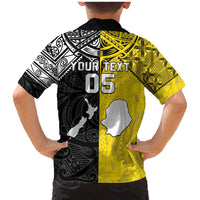 Custom New Zealand Maori And Niue Hiapo Family Matching Mermaid Dress and Hawaiian Shirt Lizard And Coconut Crab Together