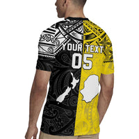 Custom New Zealand Maori And Niue Hiapo Rugby Jersey Lizard And Coconut Crab Together LT05 - Polynesian Pride