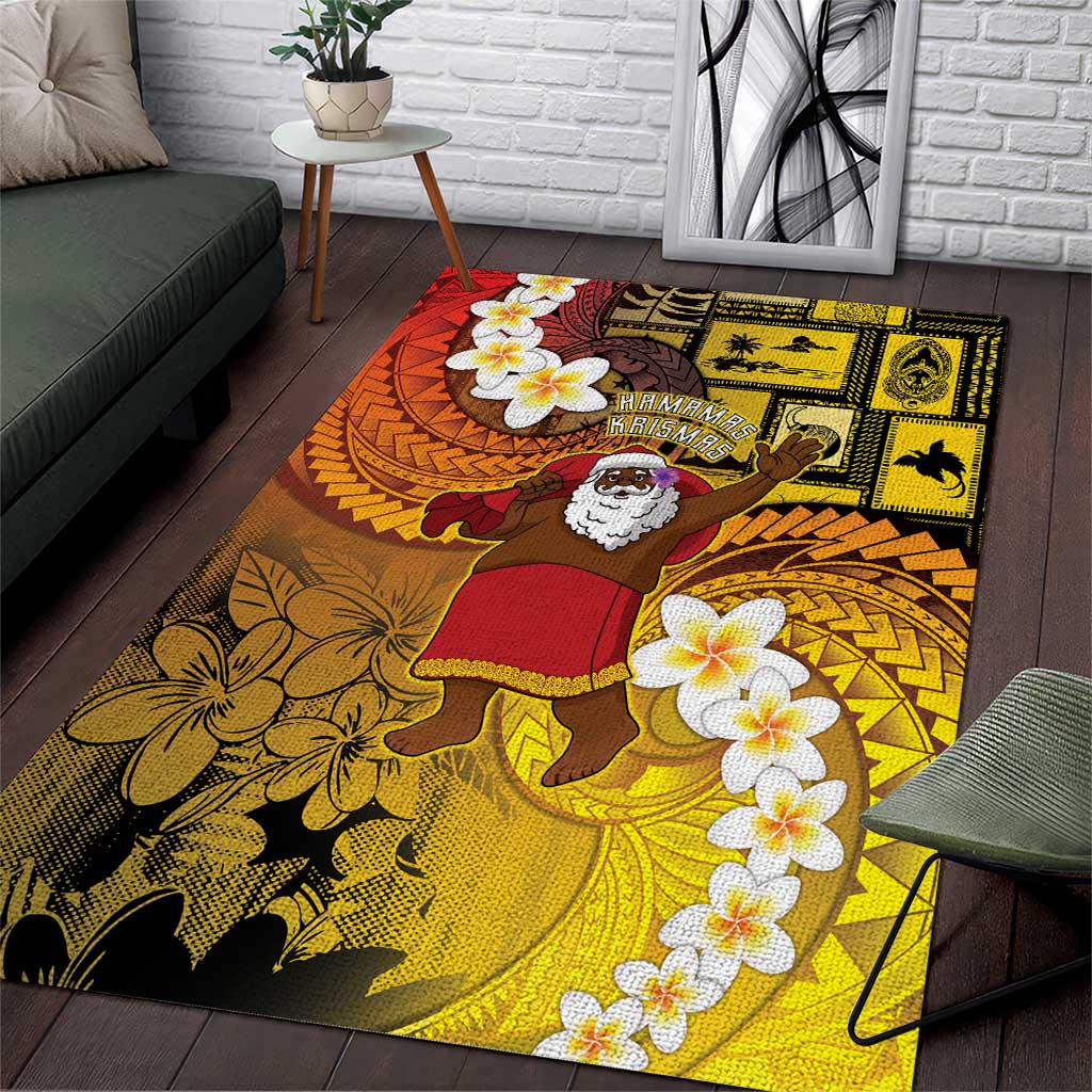 Papua New Guinea Retro Christmas Area Rug Hamamas Krismas - Polynesian Pride