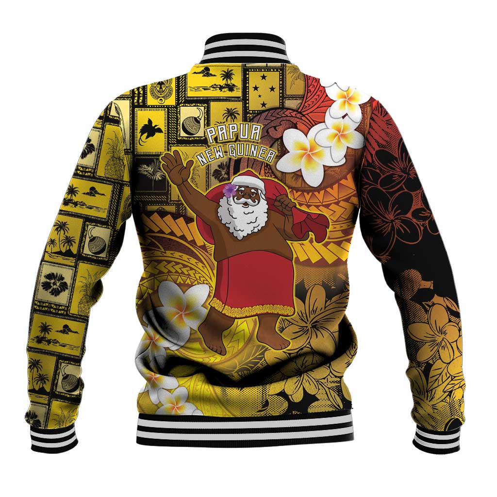Papua New Guinea Retro Christmas Baseball Jacket Hamamas Krismas - Polynesian Pride