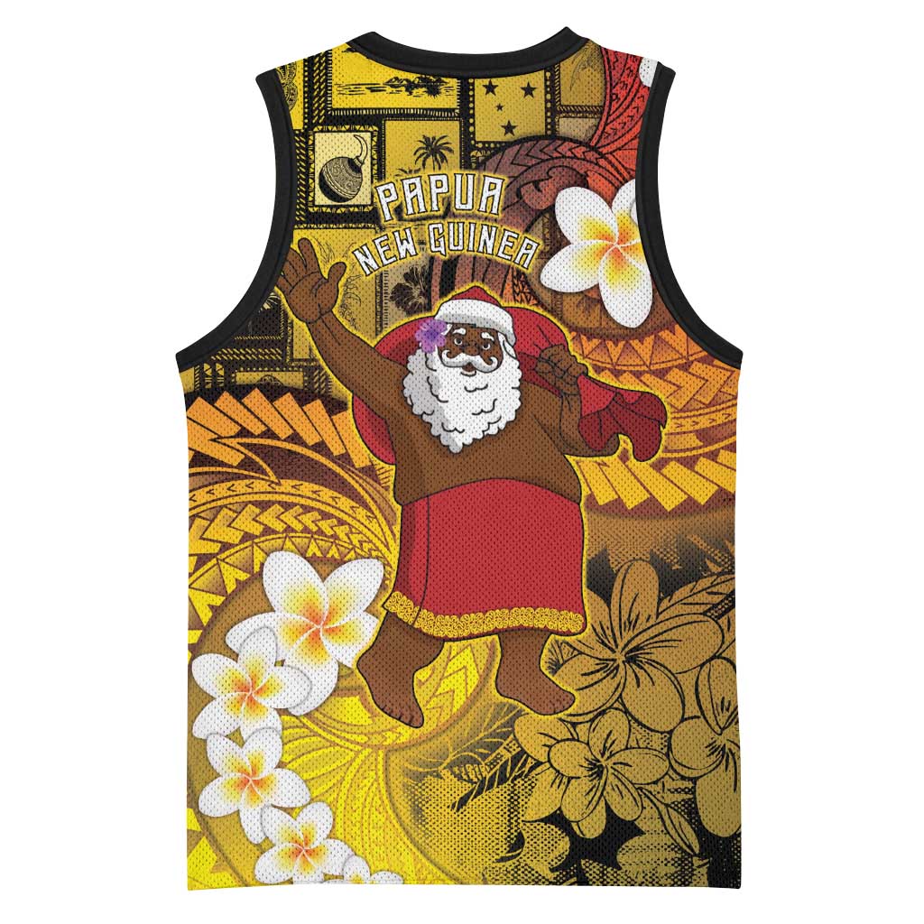 Papua New Guinea Retro Christmas Basketball Jersey Hamamas Krismas - Polynesian Pride