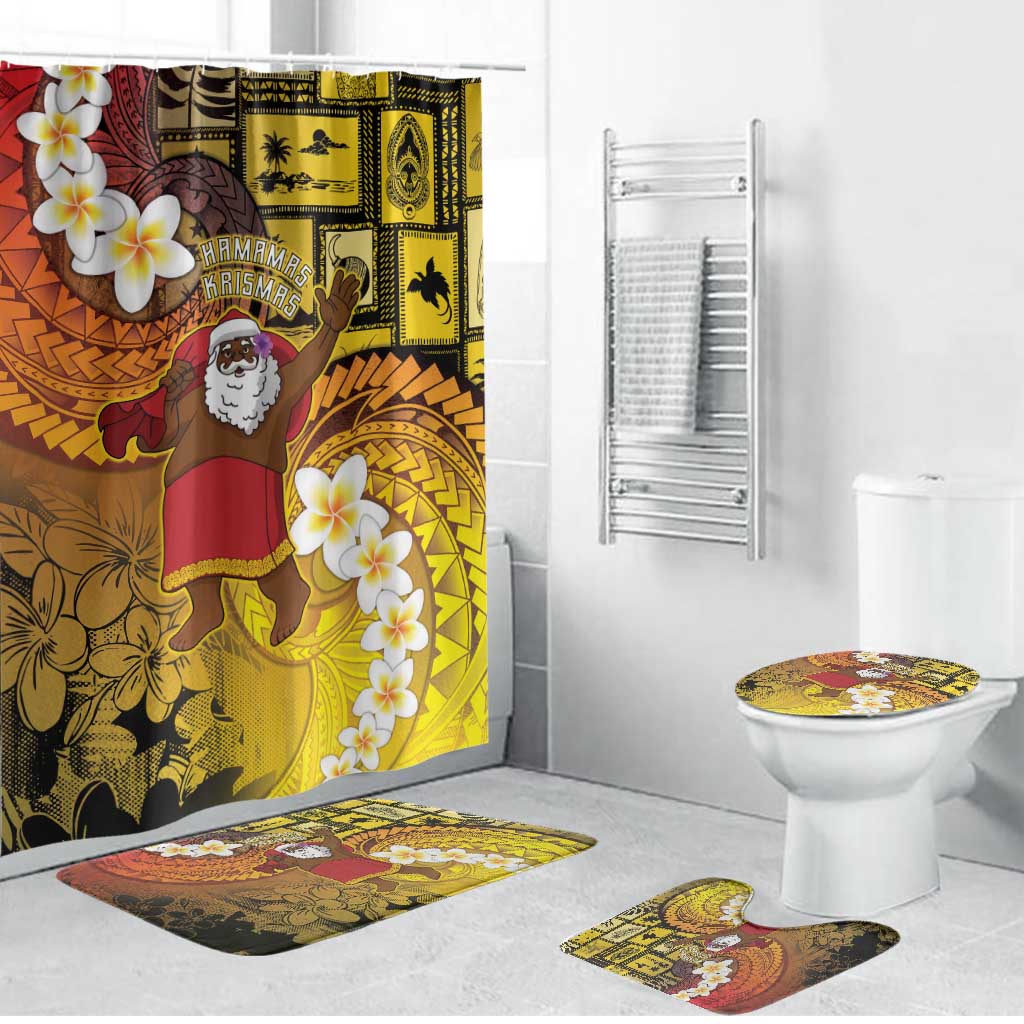 Papua New Guinea Retro Christmas Bathroom Set Hamamas Krismas - Polynesian Pride