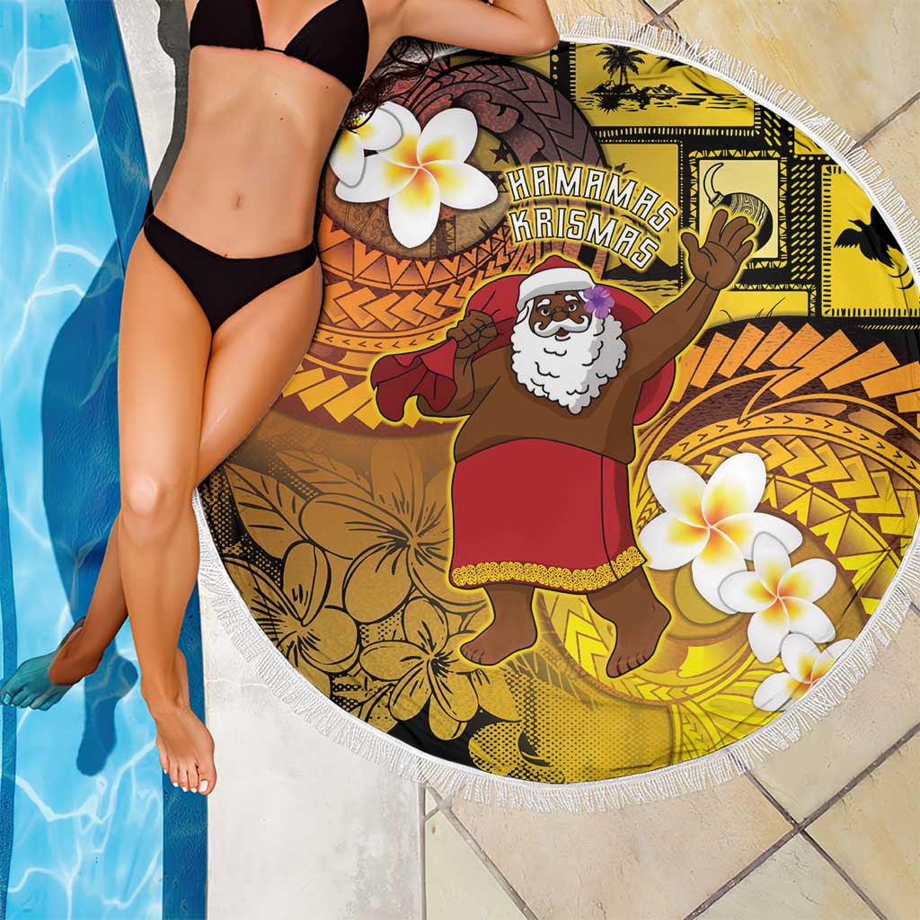 Papua New Guinea Retro Christmas Beach Blanket Hamamas Krismas - Polynesian Pride