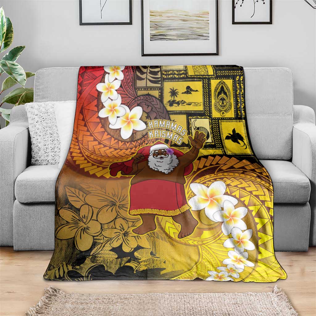 Papua New Guinea Retro Christmas Blanket Hamamas Krismas - Polynesian Pride