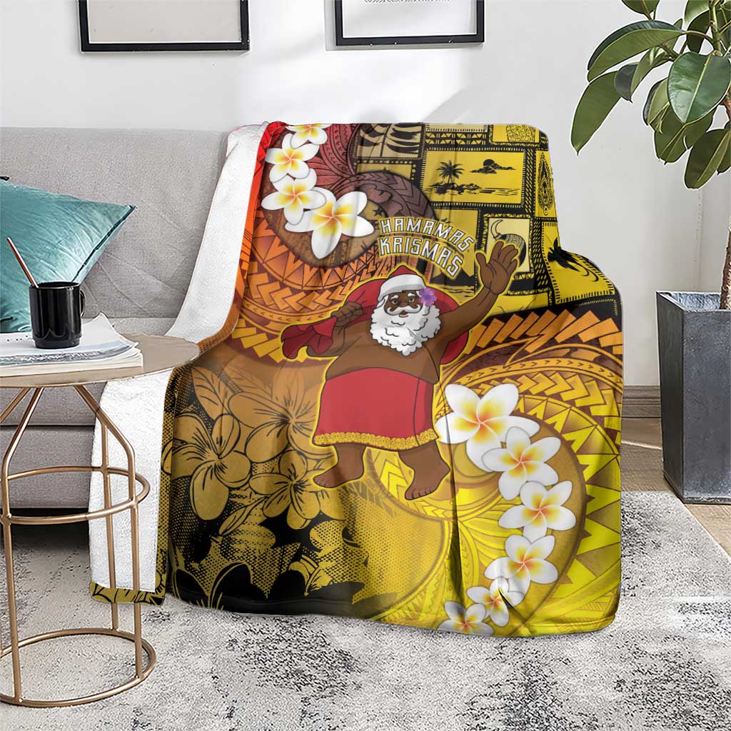 Papua New Guinea Retro Christmas Blanket Hamamas Krismas - Polynesian Pride
