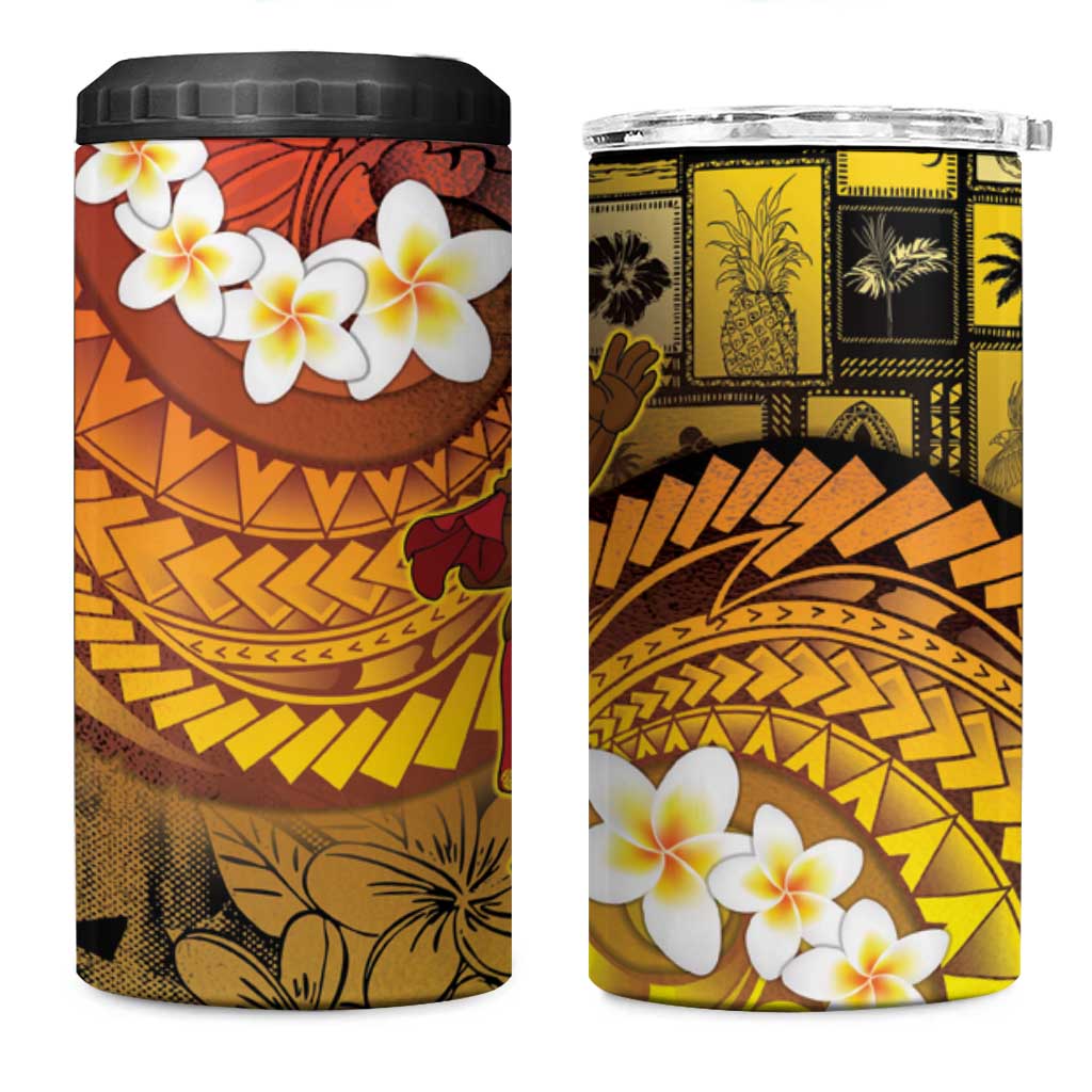 Papua New Guinea Retro Christmas 4 in 1 Can Cooler Tumbler Hamamas Krismas - Polynesian Pride