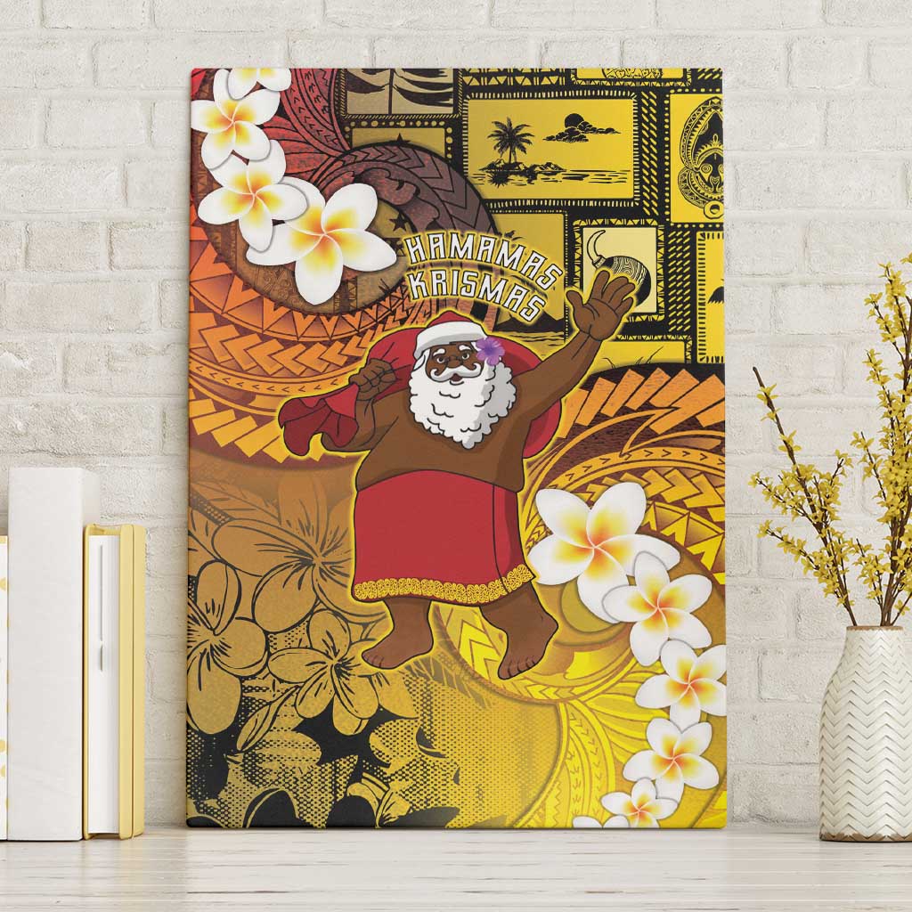 Papua New Guinea Retro Christmas Canvas Wall Art Hamamas Krismas - Polynesian Pride
