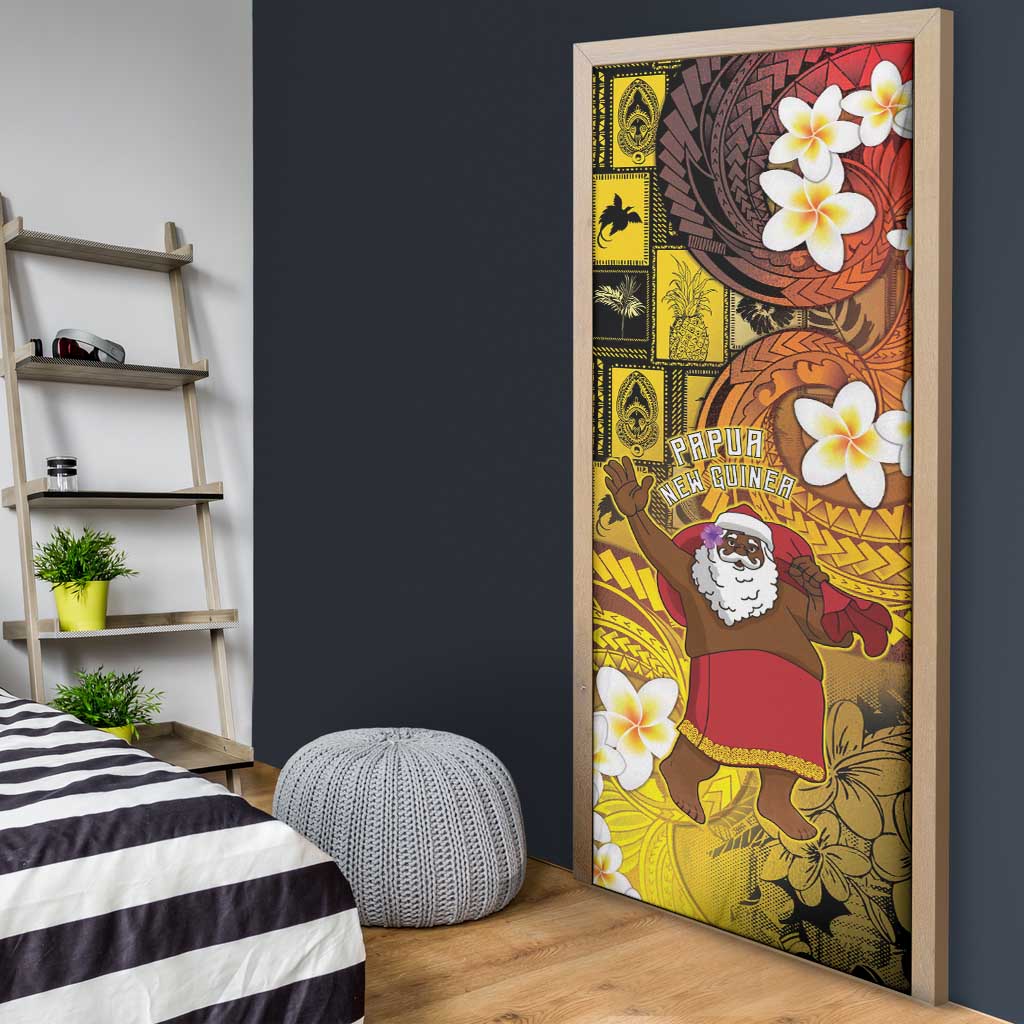 Papua New Guinea Retro Christmas Door Cover Hamamas Krismas - Polynesian Pride