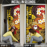 Papua New Guinea Retro Christmas Door Cover Hamamas Krismas - Polynesian Pride