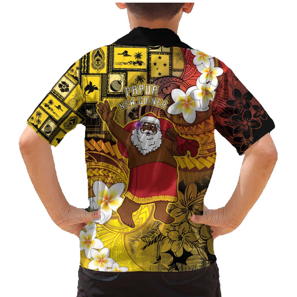 Papua New Guinea Retro Christmas Family Matching Mermaid Dress and Hawaiian Shirt Hamamas Krismas - Polynesian Pride