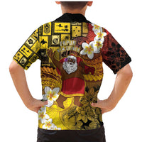 Papua New Guinea Retro Christmas Family Matching Mermaid Dress and Hawaiian Shirt Hamamas Krismas - Polynesian Pride