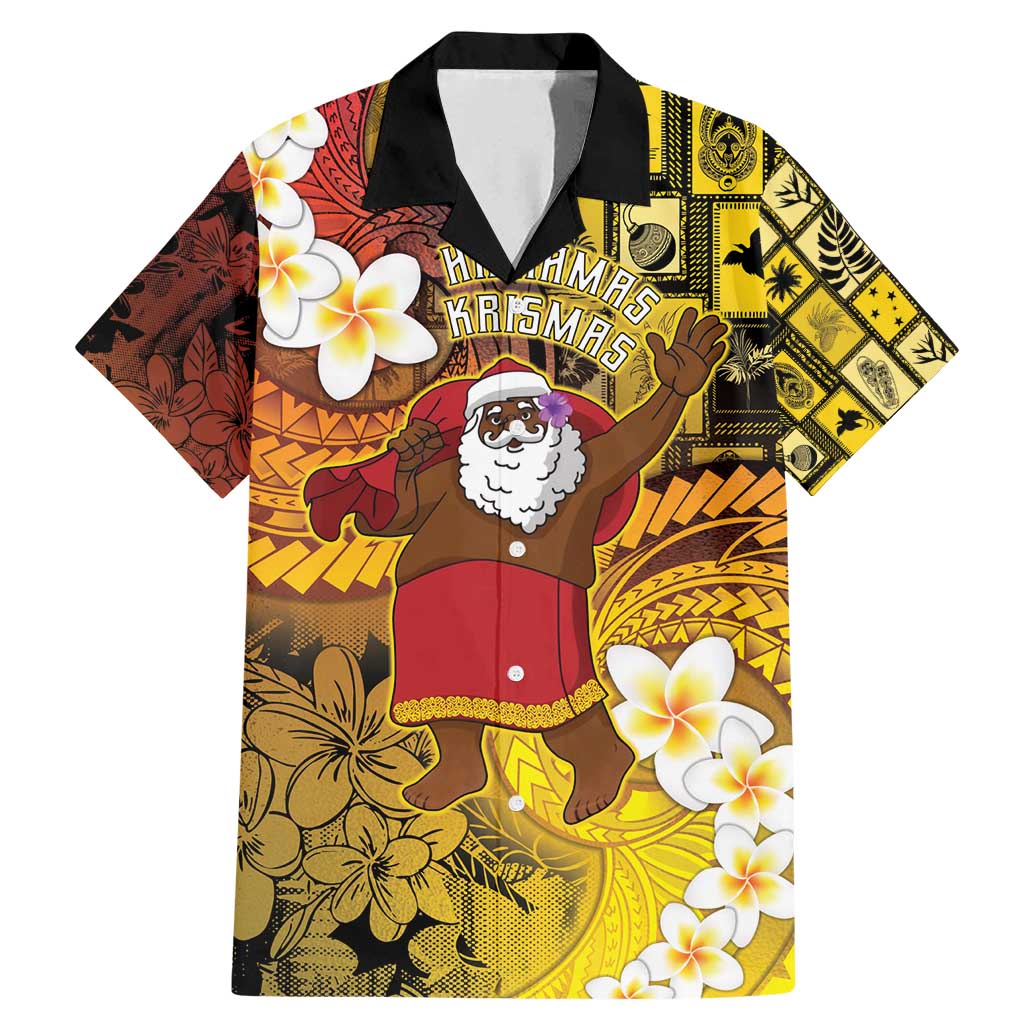 Papua New Guinea Retro Christmas Family Matching Mermaid Dress and Hawaiian Shirt Hamamas Krismas - Polynesian Pride