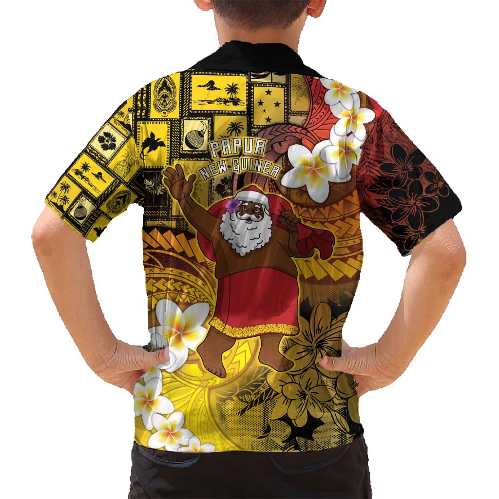 Papua New Guinea Retro Christmas Family Matching Off Shoulder Maxi Dress and Hawaiian Shirt Hamamas Krismas - Polynesian Pride