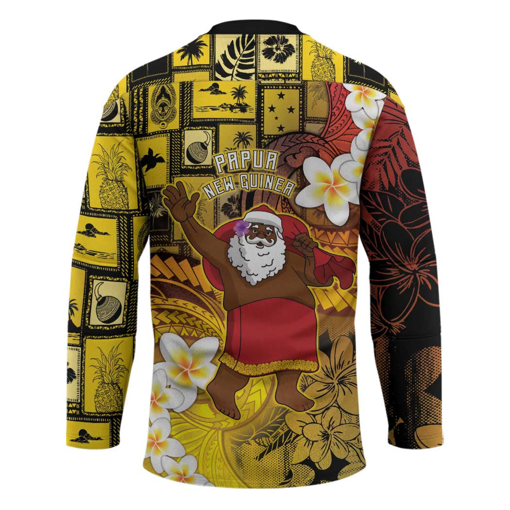 Papua New Guinea Retro Christmas Hockey Jersey Hamamas Krismas - Polynesian Pride