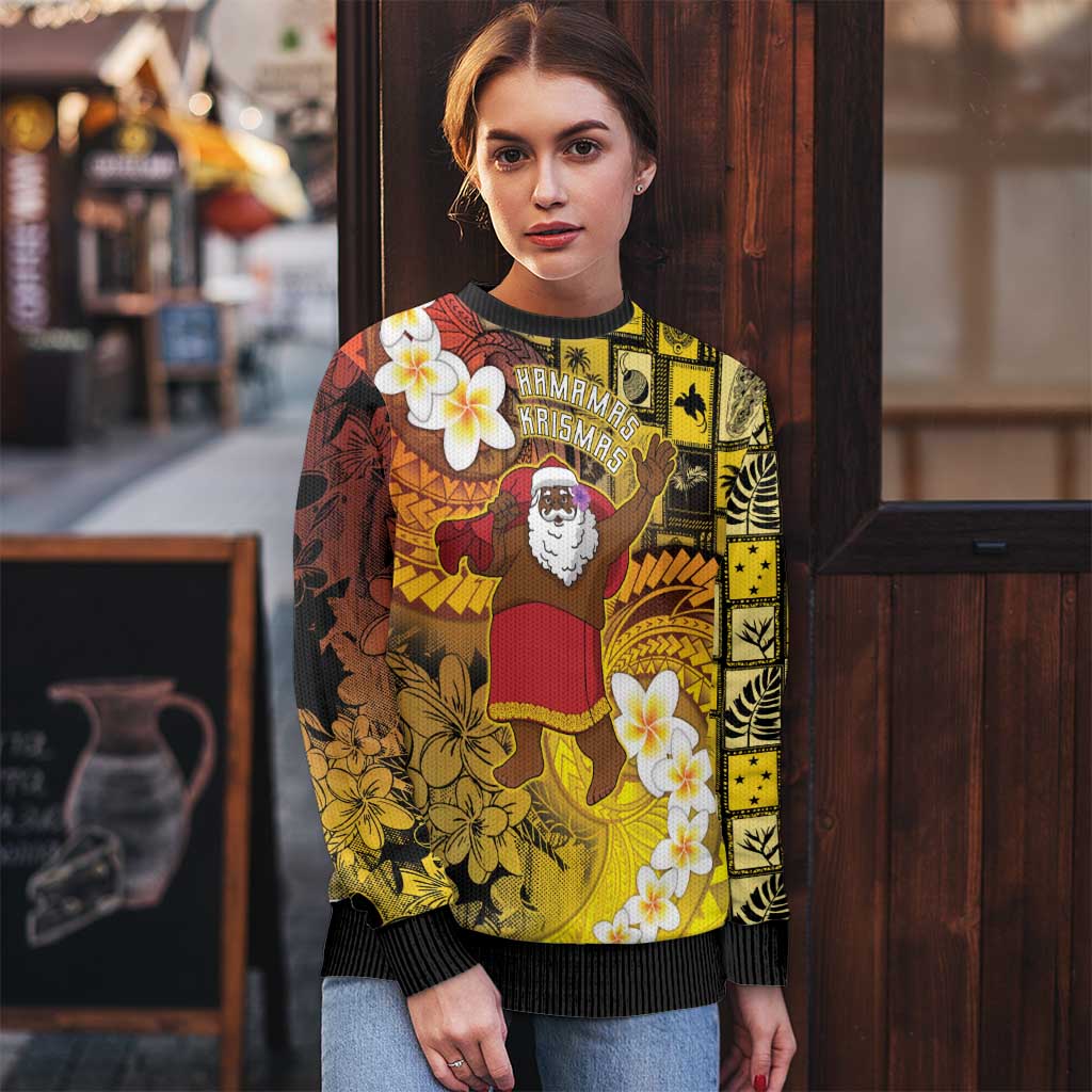 Papua New Guinea Retro Christmas Ugly Christmas Sweater Hamamas Krismas - Polynesian Pride