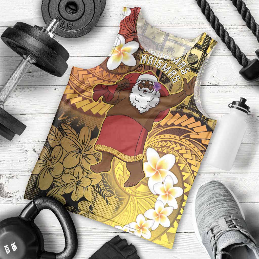 Papua New Guinea Retro Christmas Men Tank Top Hamamas Krismas - Polynesian Pride