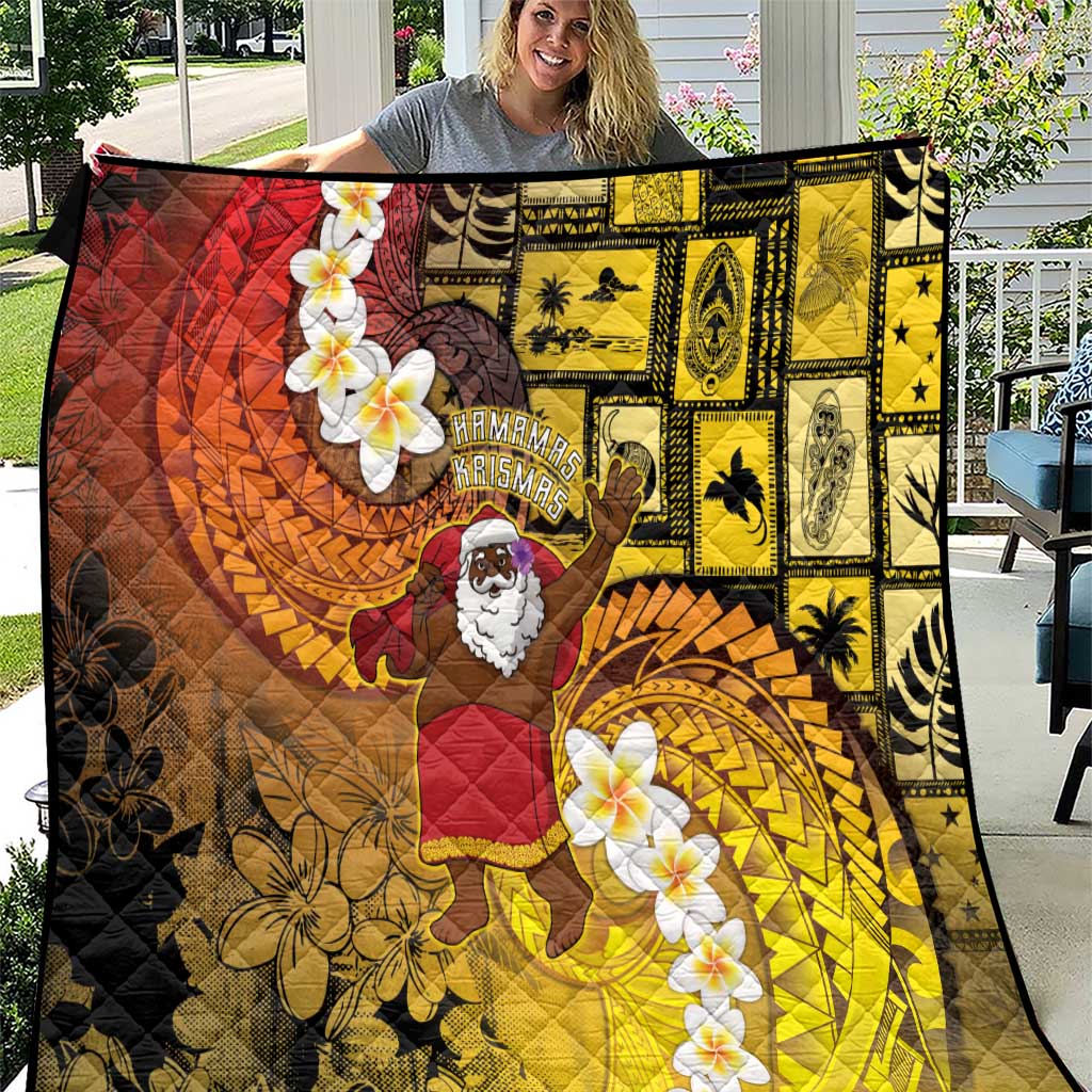 Papua New Guinea Retro Christmas Quilt Hamamas Krismas - Polynesian Pride
