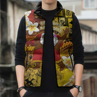Papua New Guinea Retro Christmas Sleeveless Puffer Jacket Hamamas Krismas - Polynesian Pride