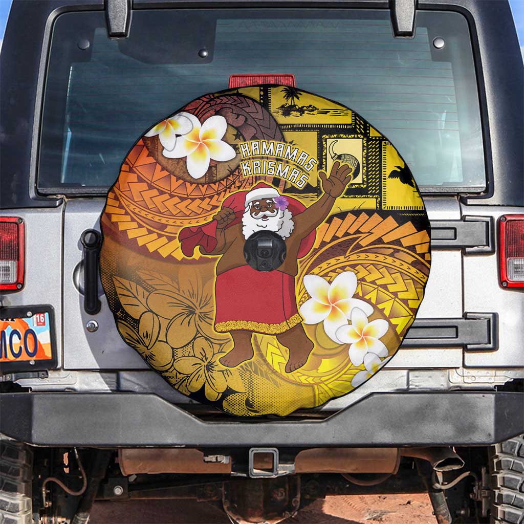 Papua New Guinea Retro Christmas Spare Tire Cover Hamamas Krismas - Polynesian Pride