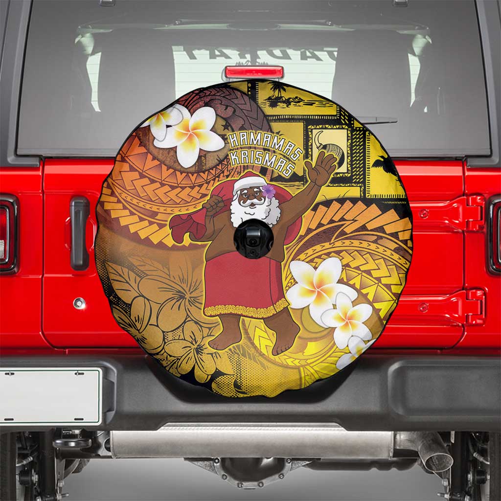 Papua New Guinea Retro Christmas Spare Tire Cover Hamamas Krismas - Polynesian Pride