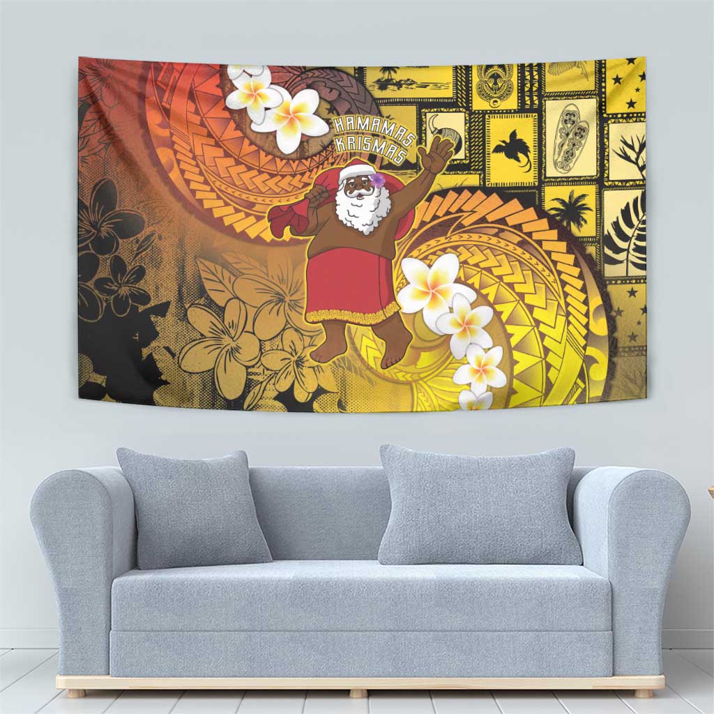 Papua New Guinea Retro Christmas Tapestry Hamamas Krismas - Polynesian Pride