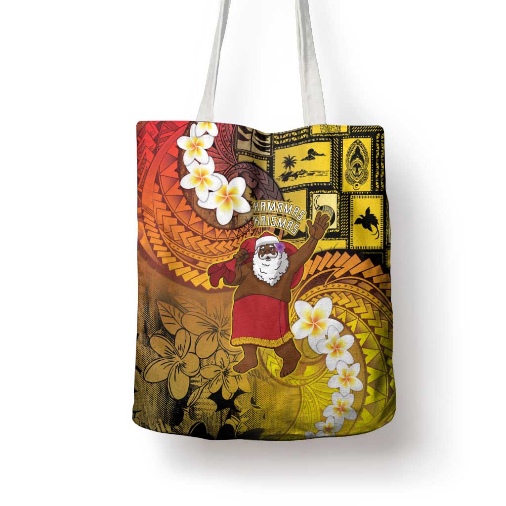 Papua New Guinea Retro Christmas Tote Bag Hamamas Krismas - Polynesian Pride