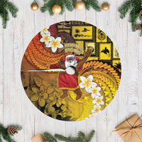 Papua New Guinea Retro Christmas Tree Skirt Hamamas Krismas - Polynesian Pride